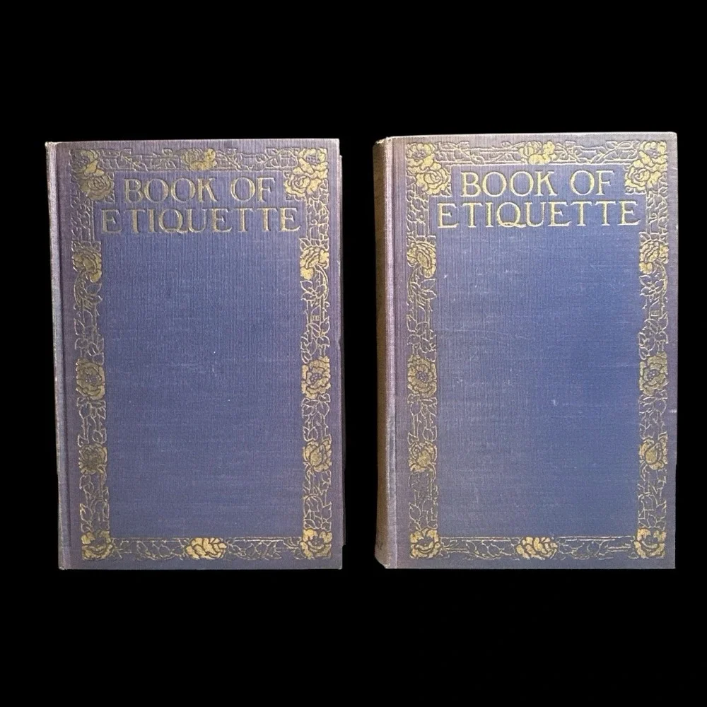Book of Etiquette Volume 1 & 2 by Lillian Eichler 1922 HC - Antiquarian Book Set